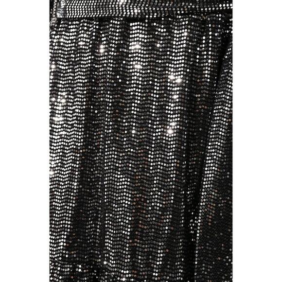 Michael Kors Mirror Dot Matte- ersey Crossover Dress Black / Silver Size S NWT - Picture 4 of 7